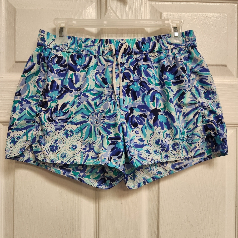The Lilly Pulitzer Run Around Shorts in Iris Blue